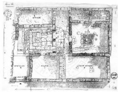 Όρραον. Κάτοψη του σπιτιού 1.