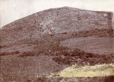 View of the Northern Pagassai fortification wall, on the conical mountain.