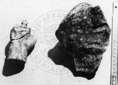 Temple B: parts of sculptures