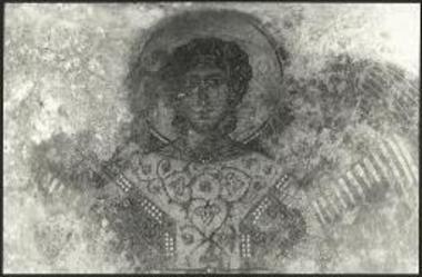 Επίδαυρος-Λιμηρά. Αριάνα, Άγιος Ταξιάρχης. Ο αρχάγγελος Γαβριήλ, λεπτομέρεια.