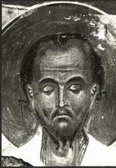 «Στου Καλού», Άγιος Βασίλειος: Ο Ιωάννης ο Χρυσόστομος, λεπτομέρεια.