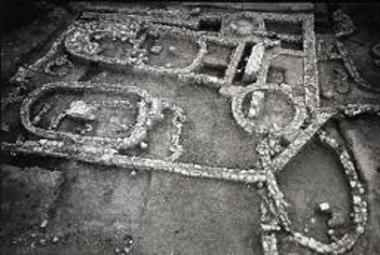 Architectural remains.