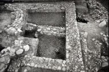 Architectural remains.