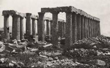 The temple of Apollo before the beggining of the excavation.
