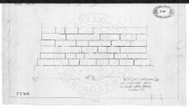 Νοτία όψις πύργου κατά τον βόρειον λιμένα της αρχαίας πόλεως Κερκύρας.