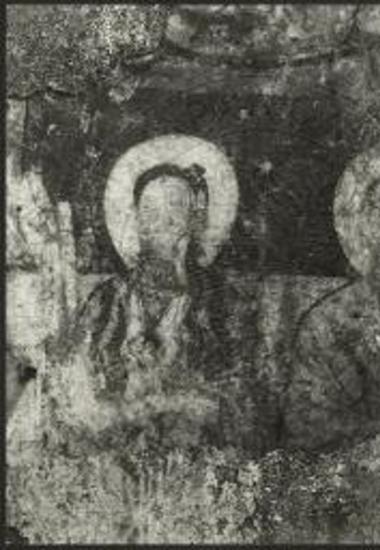 Παλιόχωρα, ναός Αγίου Πέτρου. Λείψανα αγίων εκ του πρώτου στρώματος τοιχογραφιών.