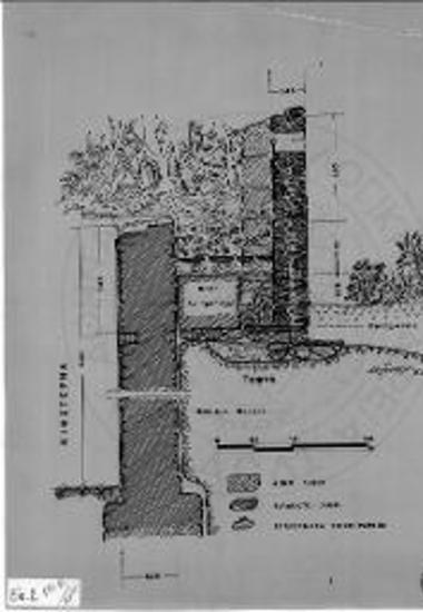 Εγκάρσια τομή στην αψίδα της βασιλικής.