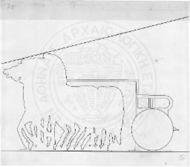 Αναπαράσταση του δυτικού αετώματος. Λεπτομέρεια.