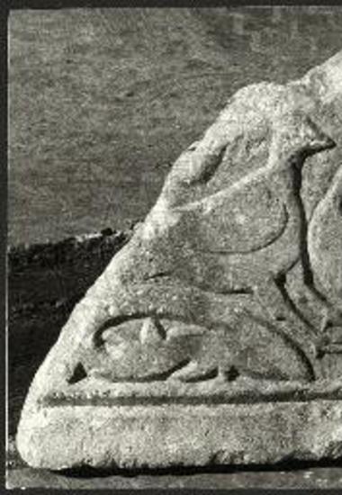 Ανασκαφή στο Τηγάνι. Τεμάχιο γλυπτού.