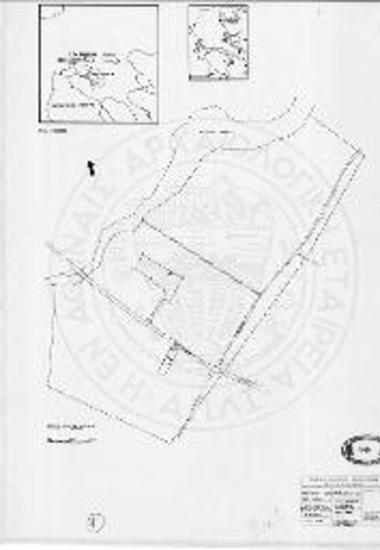 Τοπογραφικό του οικισμού βασιλικά C με δήλωση των ορίων του και των τομών Ι και ΙΙ.