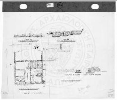 Κάλλιο. Ρωμαϊκό οικοδόμημα. Κάτοψη, τομές και λεπτομέρειες όψεων.