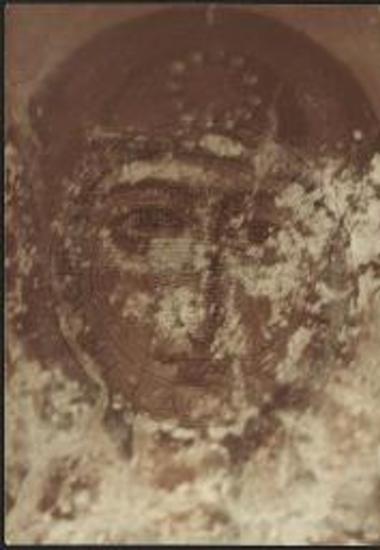 Η τοιχογραφία της Πλατυτέρας πριν τις φθορές από την υγρασία.