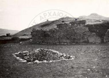 View of the vaulted monument's excavation.