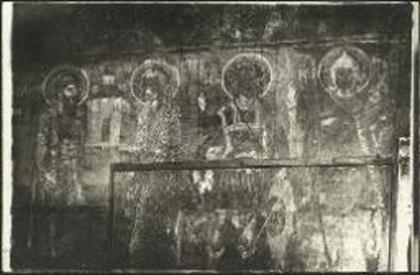 Τοιχογραφία εκ του βορ. τοίχου του ναού του Αγ. Αθανασίου εν Πρεβέζη. Οι Απόστολοι Πέτρος και Παύλος. Ο Αγ. Ευστάθιος. Ο Αγ. Ιάκωβος.