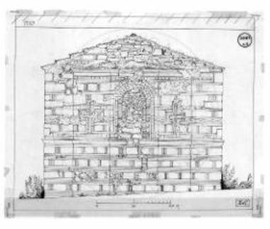 Άγιος Γεώργιος Ανδρούσης. Ανατολική όψις. Υπάρχουσα κατάστασις.