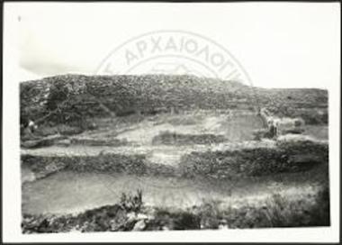 Γενική άποψις της παλαιοχριστιανικής βασιλικής Κεράς Ονυθέ Γουλεδιανών εκ δυσμών.