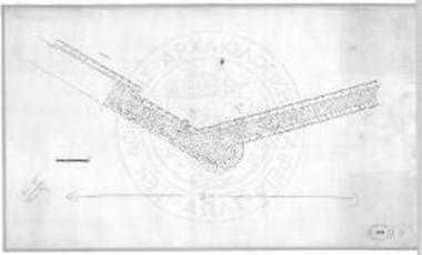 Κάτοψη τμήματος του τείχους στο οικόπεδο του Γεωργικού Συνεταιρισμού (Ο.Τ. 56).