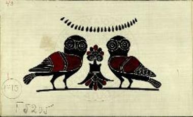 Δύο γλαύκες επί κορινθιακού αρυβάλλου εκ Σουνίου.