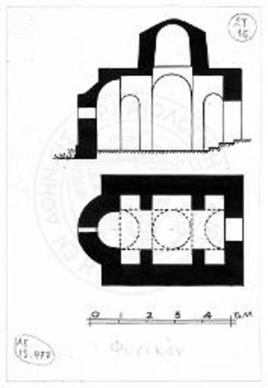 Κάτοψις και τομή αγ. Γεωργίου στο Καπί