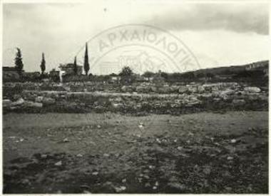 Ερέτρια. Ναός Δαφνηφόρου Απόλλωνος. Άποψις των ανασκαφών.