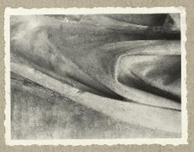 (EN) Detail of drapery of Olympia Hermes showing marks of rasp and swelling at the hem.