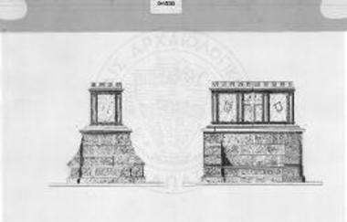 Βόρεια όψη και πλάγια ανατολική του μνημείου της Λουίζας Armansperg.