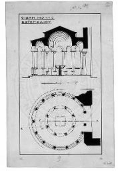 Κάτοψις και τομή της φιάλης της Μ. Βατοπεδίου