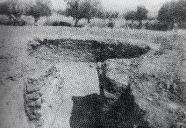 Κουκουναράς  θολωτός τάφος 1 εκ Δ. μετά την ανασκαφήν.