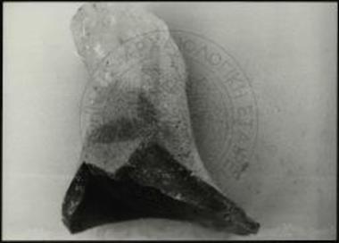 Αγ. Χαράλαμπος Μαρωνείας. Λαιμός αγγείου με ζωγραφιστό σταυρό.