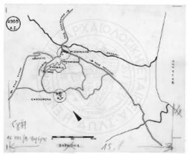 Γενικόν τοπογραφικόν σχέδιον της περιοχής Καρποφόρας - Ριζομύλου.