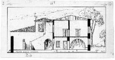 Τομή κατά πλάτος του αρχοντικού