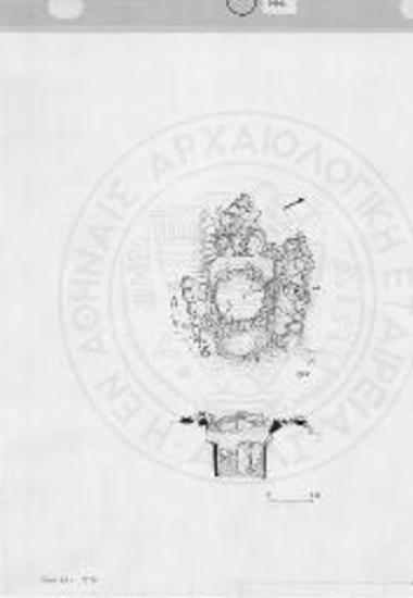 Κάτοψη και τομή Α-Α΄ του τάφου 14.