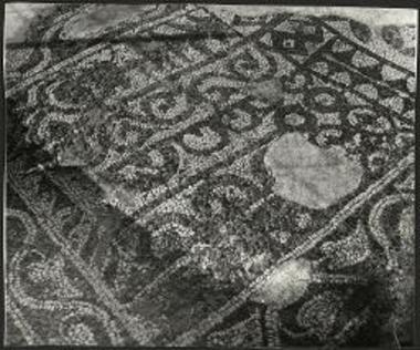 Λεπτομέρεια του ψηφιδωτού δαπέδου.