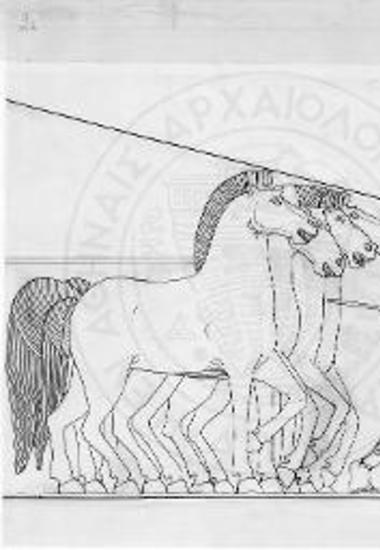 Αναπαράσταση του δυτικού αετώματος. Λεπτομέρεια.