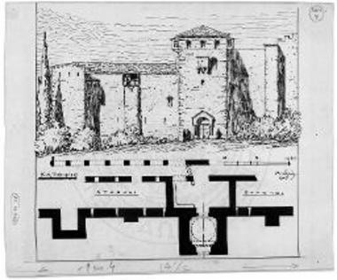 Τμήμα του ωχυρωμένου περιβόλου της Μ. Δοχειαρίου του Αγ. Όρους