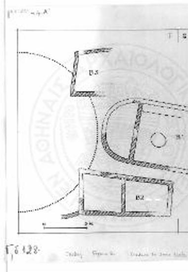 Houses of the Second Phase of Lerna IV, shown in relation to the Border of the Tumulus.