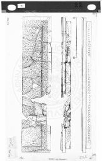 Η επίστεψη του μεγάλου επιτυμβίου ναΐσκου του ταφικού περιβόλου του Ιεροκλέους θρυμματισμένη από τους τυμβωρύχους το 1879. Κάτω αποκατεστημένη, με την επιγραφή 270.