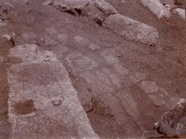 Remains of stones layer.