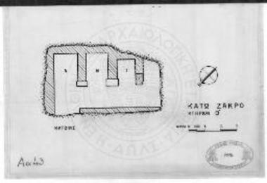 Κάτοψις του κτηρίου Γ Κάτω Ζάκρου.