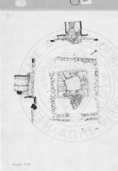 Κάτοψη και τομές του τάφου 22.