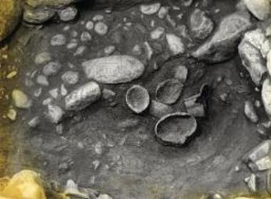 Sherds of incised necked jar.