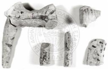 Fragments of horse figurines.