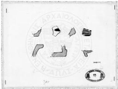 Όστρακα από το ανατολικό τμήμα της κρεβατίνας της Άννας Λυδάκη.