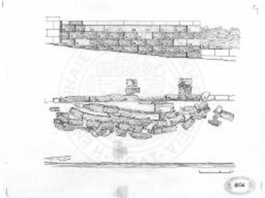 Όψη και κάτοψη του περιβόλου του Φανοκράτους.