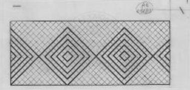 Κάναβος τυπωμένος με τρίχα ως προσχέδιο για τη χάραξη ρόμβων.