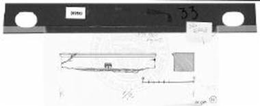 Όψη και τομή του άνω μέρους επιτύμβιας τράπεζας από τον περίβολο της λουτροφόρου.