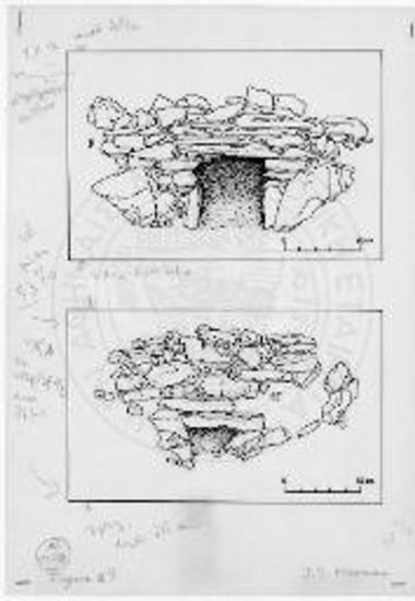 Front views of graves A and B.