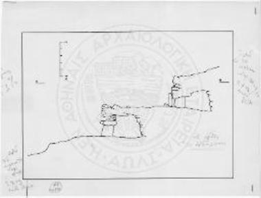 Sections of graves A and B.