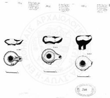 Τροχήλατα λυχνάρια από τις Φερές, αττικά  και φεραϊκά.