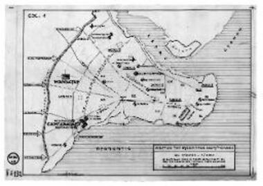 Χάρτης της βυζαντινής Κωνσταντινουπόλεως.